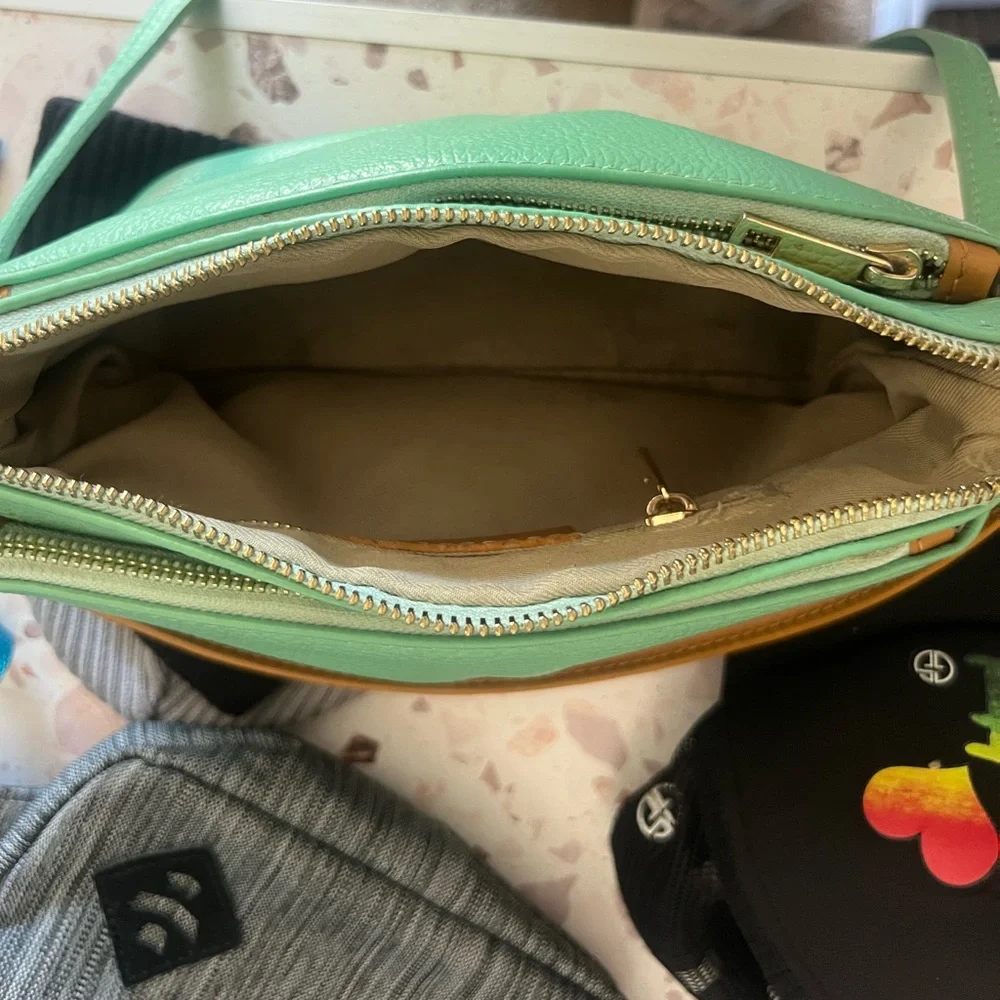 Mint Green Leather Crossbody Bag - Picture 5 of 8